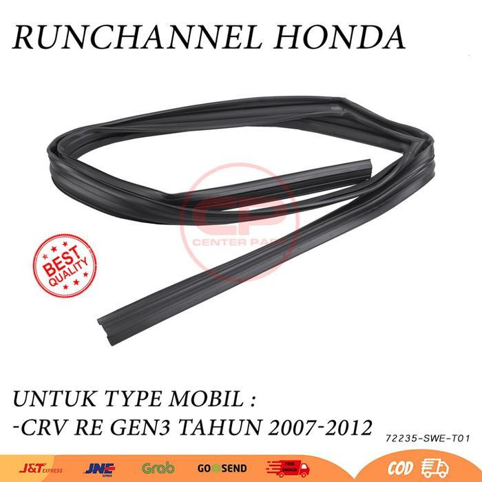 Karet Runchannel Chanel Karet Bulu Kaca Rel Naik Turun Kaca Pintu Mobil Honda Crv Re Gen3 2007 2008