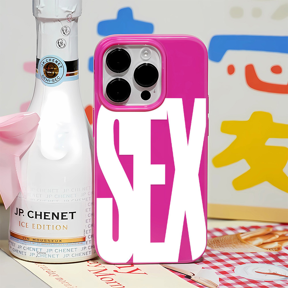 Sex Icon Pattern Phone Case for iPhone 16 15 14 13 12 11 Pro Max X XS XR XSMax 7 8 Plus Glossy Film
