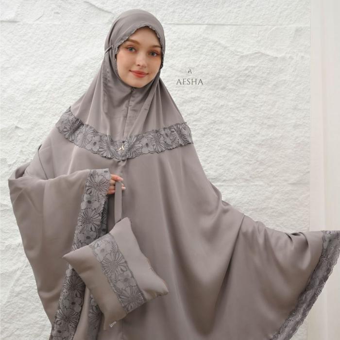 Afsha - Mukena Dewasa Shanum 2In1 Series (Free Sajadah, Pouch & Box Hampers)