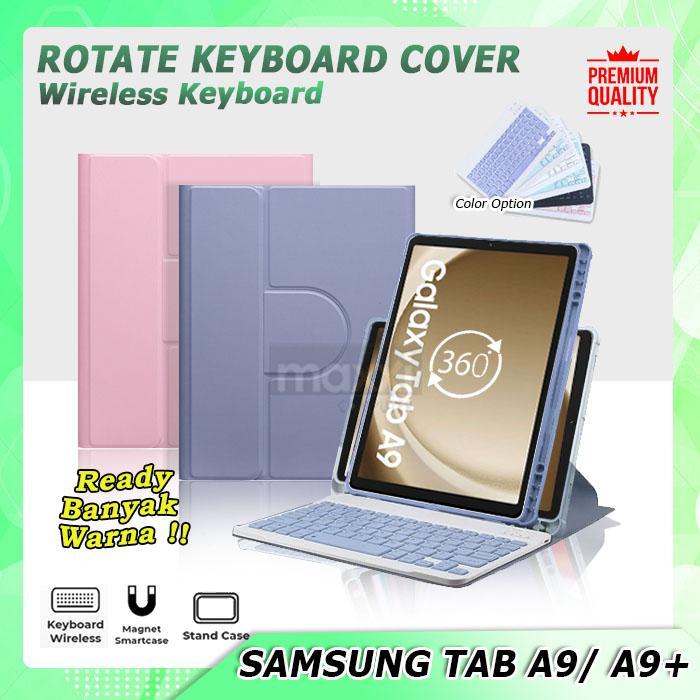 Terlaris! Samsung Tab A9 8.7" Tablet 2023 Bluetooth Keyboard Keybord Case Rotary