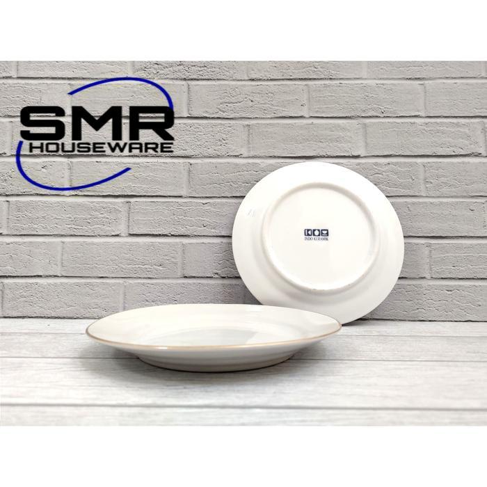 PIRING KUE KERAMIK CEPER PUTIH LISMAS INDO KERAMIK UKURAN 6,5 INCH