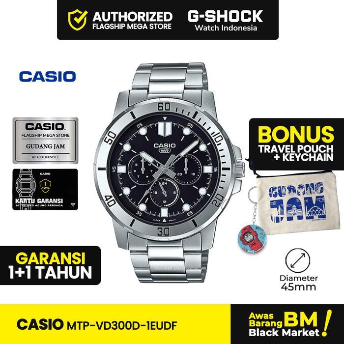 TERLARIS General MTP-VD300D-1EUDF Jam Tangan Pria Cowok Analog Anti Watches MTP-VD300D MTP-VD300