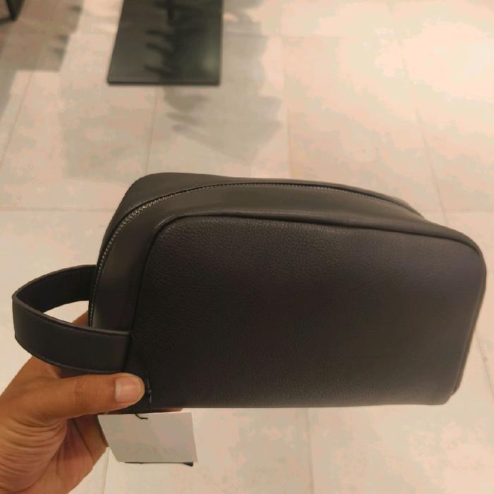 New Clutch Bag Zara Pouch Pria Original Cokelat