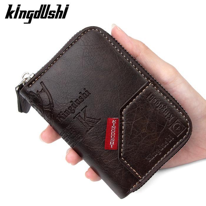 Dompet Minimalis Dompet Kartu Pria Resleting Card Holder Kekinian Kulit Cowok Keren Premium Branded