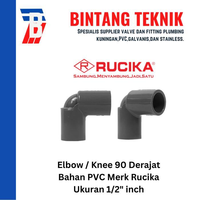 [] Elbow / Knee 1/2" inch PVC Rucika AW 90 Derajat