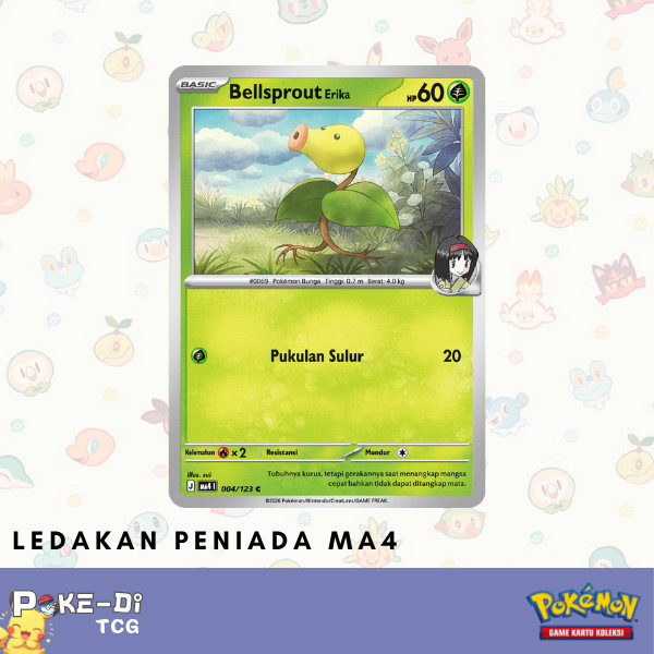 Bellsprout Erika MA4 | 004/123 C - Pokemon TCG Indonesia