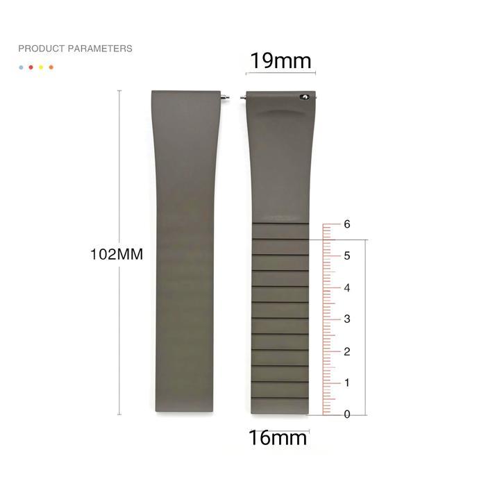 Tali Jam Tangan Longines 19mm CTS Replacement Strap Fluoro Rubber Longines 106.19