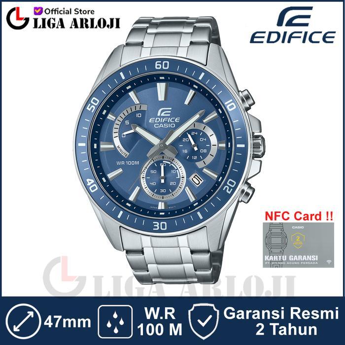 ORIGINAL EDIFICE EFR-552D-2AVUDF Jam Tangan Pria Analog Stainless Chronograph EFR-552D-2A EFR552D