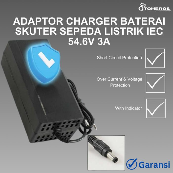 charger sepeda listrik DC 54.6V 3A