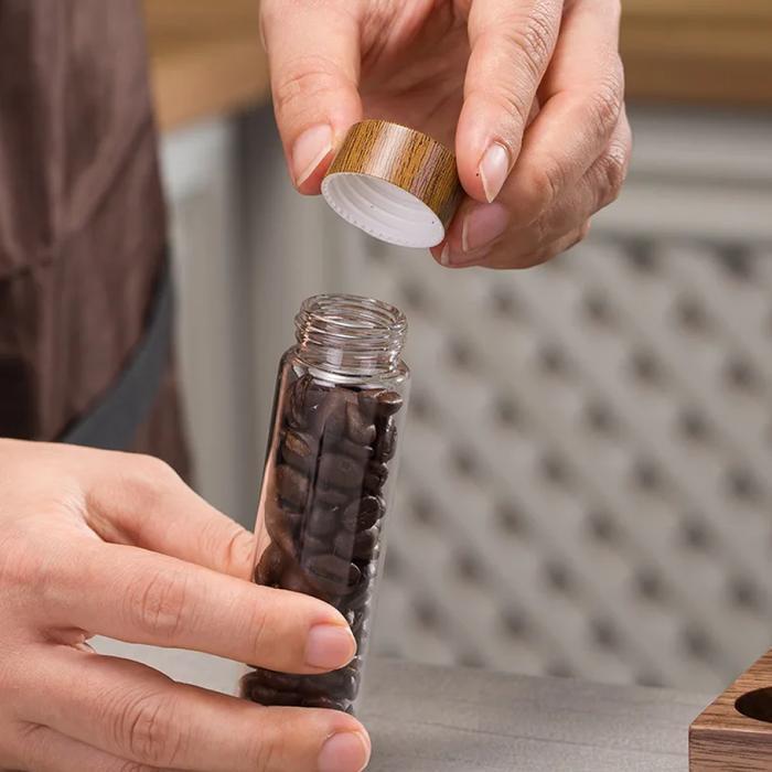 Botol Kaca Mini Tabung Reaksi Sample Lab Toples Kecil Container Multifungsi