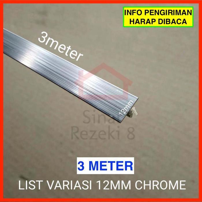 List Variasi 12 mm CH Aluminium Lis T Edging Penutup Celah Mirror .