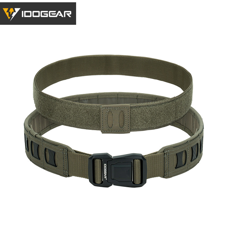 IDOGEAR 2 Inch Tactical Belt Quick Release Buckle MOLLE with Inner belt Lightweight Duty Belt 3431