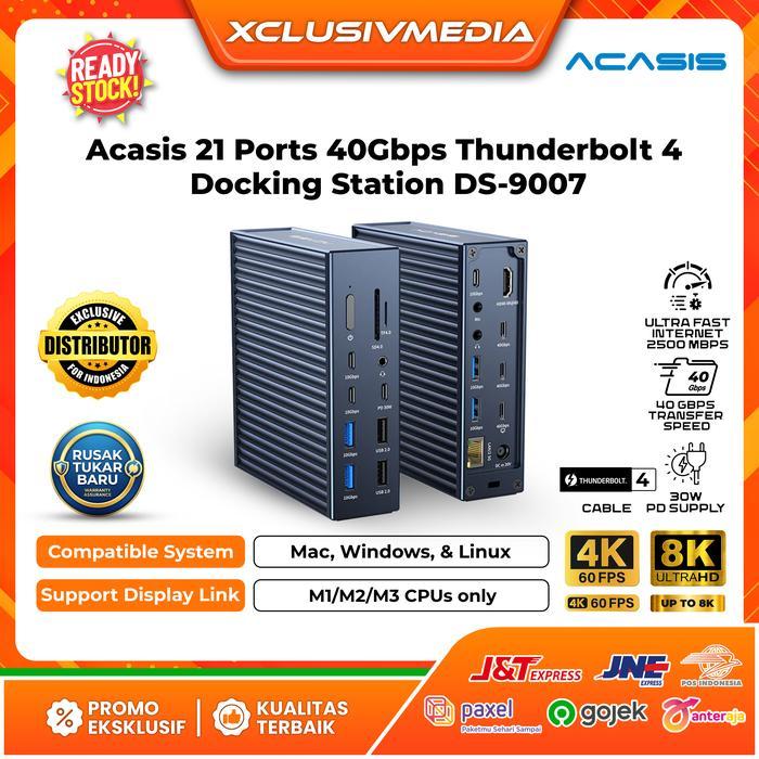 Acasis 21 Ports 40Gbps Thunderbolt 4 Docking Station for Mac with the M1, M2, M3, M4 Chip & Windows