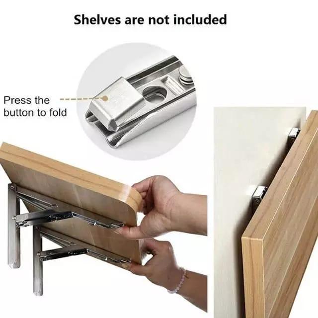 Meja Mini Bar Lipat Tempel Dinding Meja Makan Lipat Warna Kayu Furniture