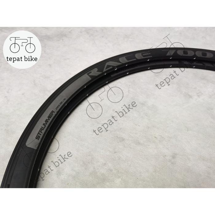 Velg Rims Strummer R700 Alloy Hitam Velg Roadbike 700c 20H 24H 32H