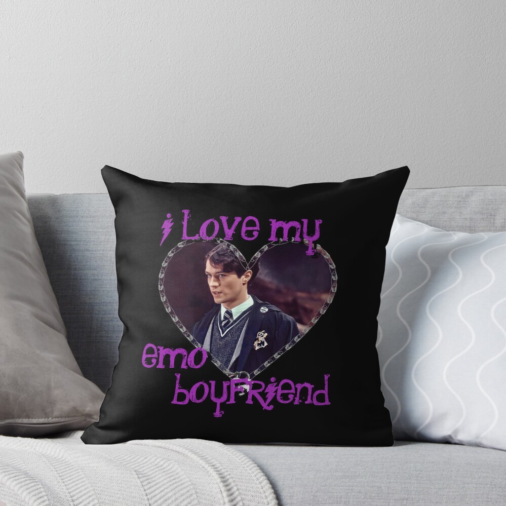 I Love My Emo Boyfriend - Tom Riddle Throw Pillow Custom Cushion Photo Sofa Decorative Covers Rectan