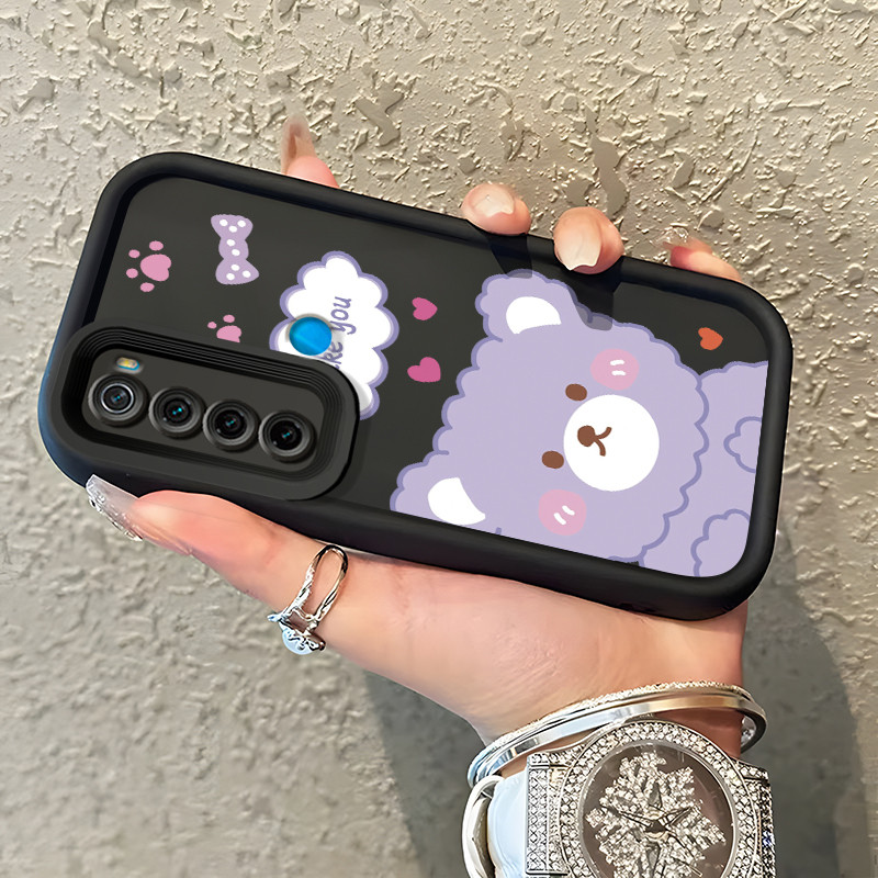 Casing Hp Xiaomi Redmi Note 8 Redmi Note 8T Redmi Note 8 Pro Case soft little bear Purple Kasing sil