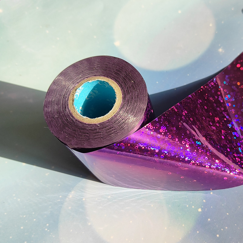 8cm Rose Purple Circle Hot Stamped Foil Paper Roll Gold Stamping Leather Cloth Package Box DIY