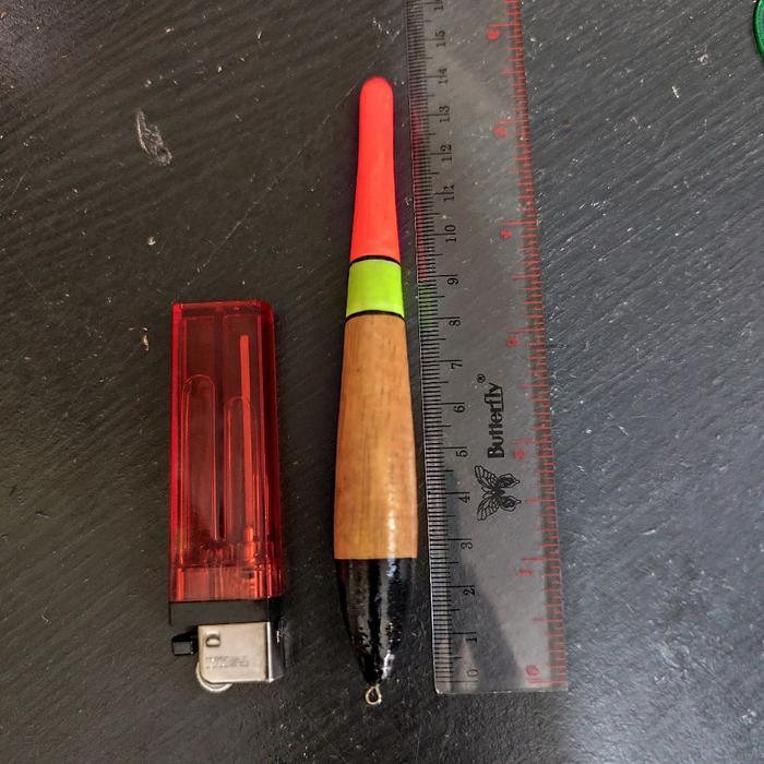 Pelampung pancing kayu ukuran besar 14cm ringan dan kuat