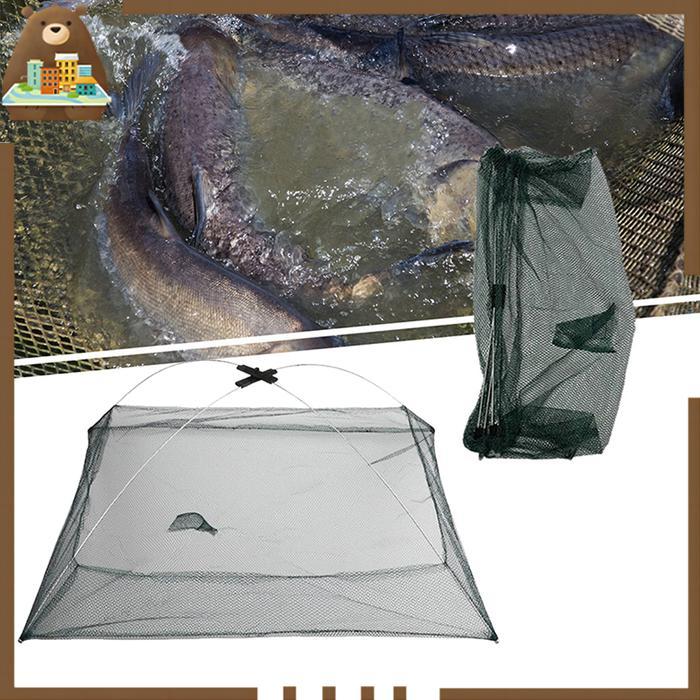 80cm Jala Udang Lipat Perangkap Udang Perangkap Kepiting Perangkap Ikan Bubu Payung
