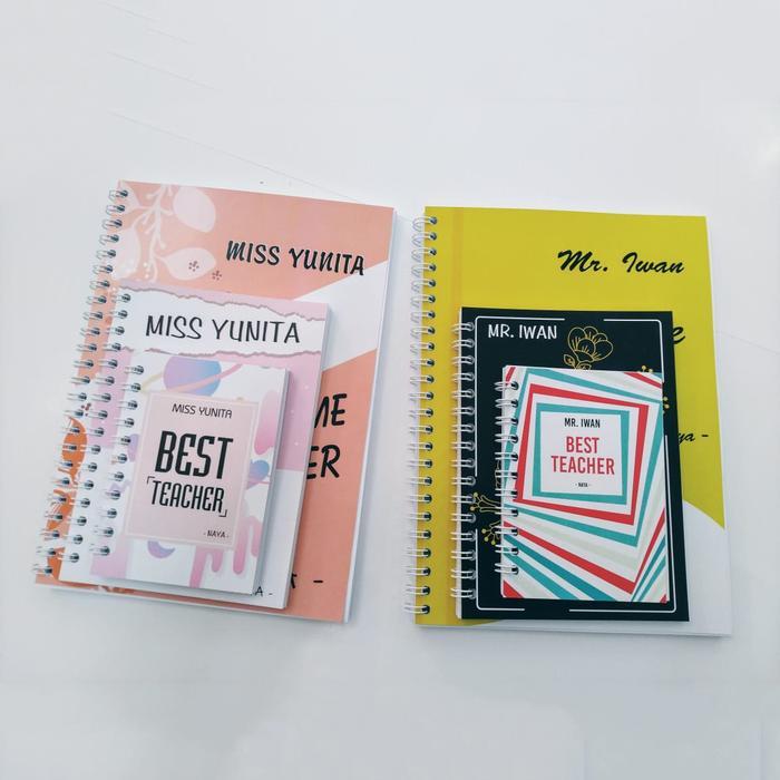 "New" Grosir Notebook Custom A5 Bergaris + Mika tebal - Isi 50 lembar Garis