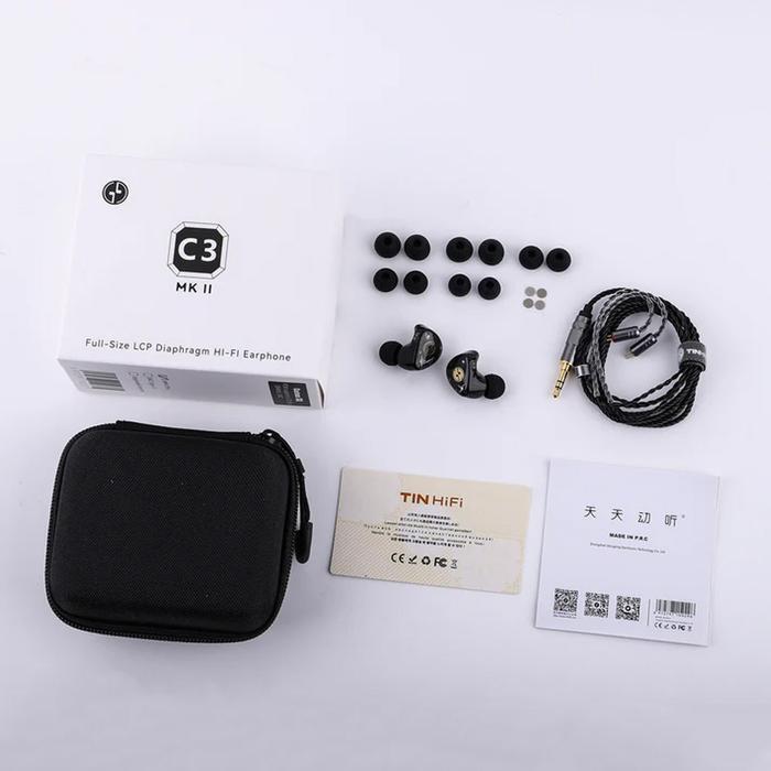 Tinhifi C3 Mk Ii 10Mm Pu+Lcp Composite Diaphragm Hifi Earphone Tin Hifi Iem