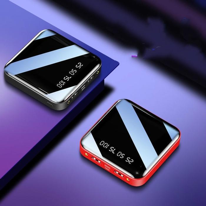 Promo Powerbank 12000 Mah Portable Power Bank Dual Port Usb Plus Senter Baterai Gadget Led Charger
