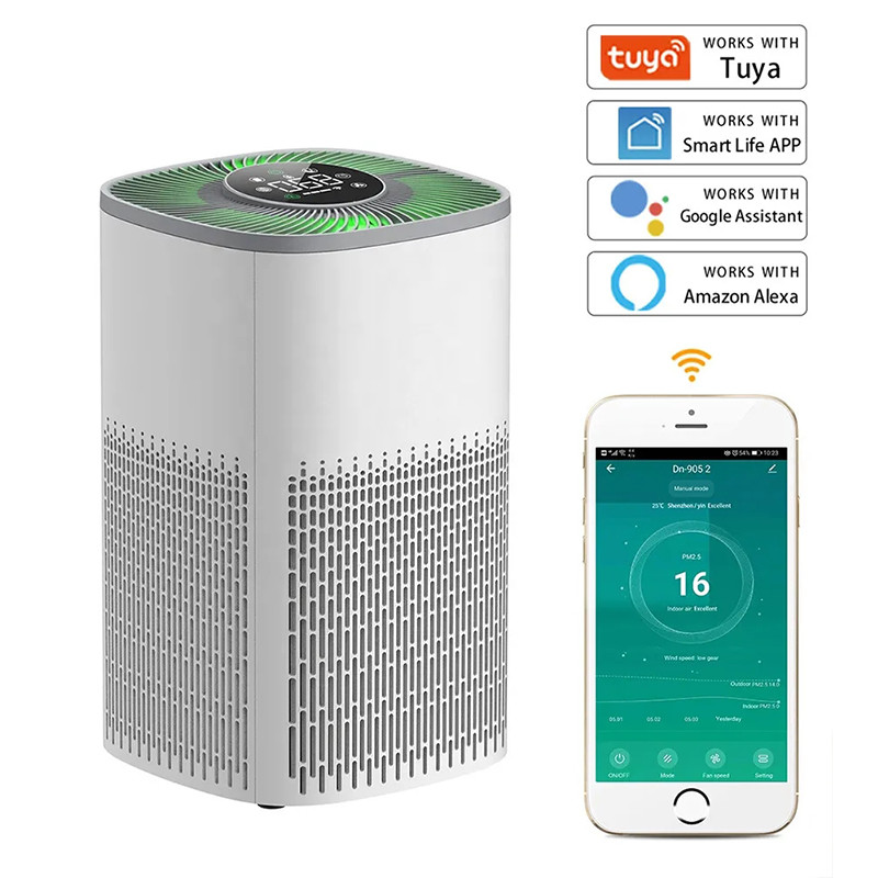 Mi APP Smart Air Purifier Tuya Alexa Remote Control Ozone Genrator HEPA Composite Filter