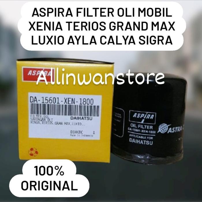 Terlaris ASPIRA Filter Oli Mobil Daihatsu Xenia Terios Grand Max Luxio Ayla Calya Sigra SALE