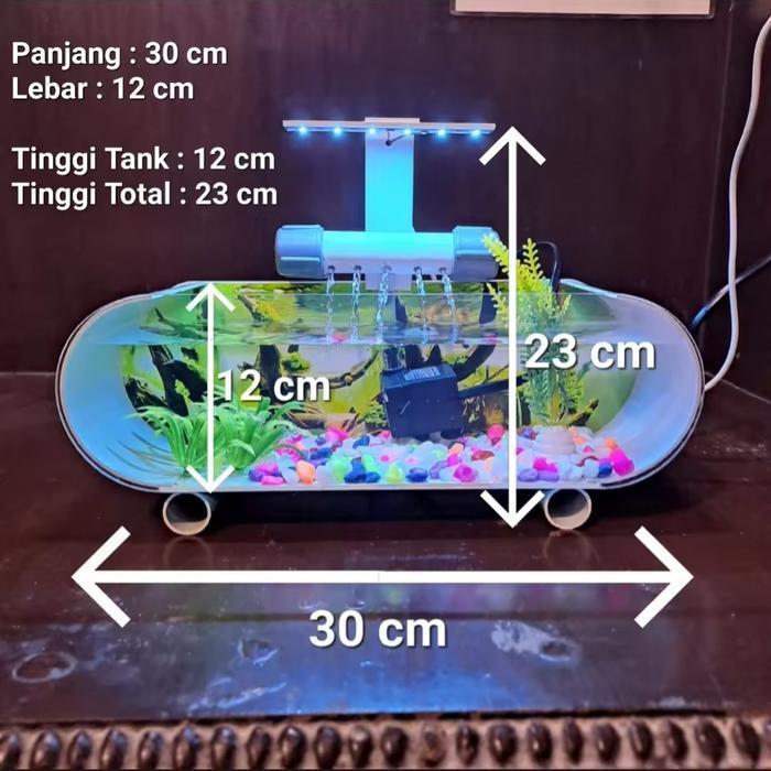 Premium Aquarium Mini Fullset / Aquarium Akrilik Fullset / Aquarium Cupang Original