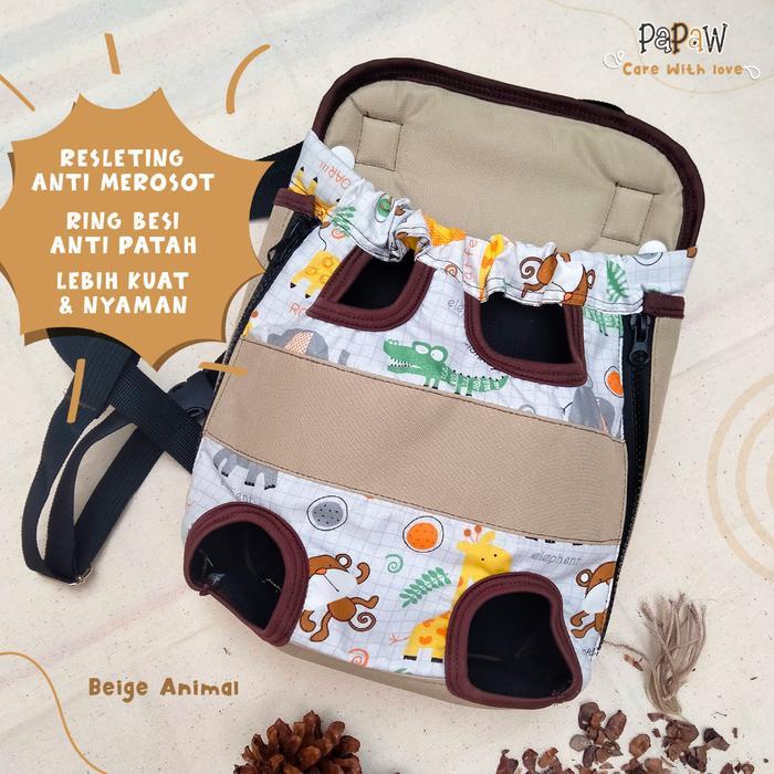 Premium Gendongan Kucing Depan Belakang Tas Gendong Anjing Kitten Lucu Kecil Besar Hewan Jumbo