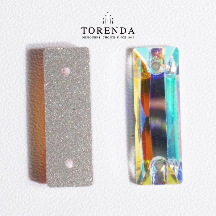 Torenda Crystal Persegi Panjang Payet Jahit T3255 - Varian Warna