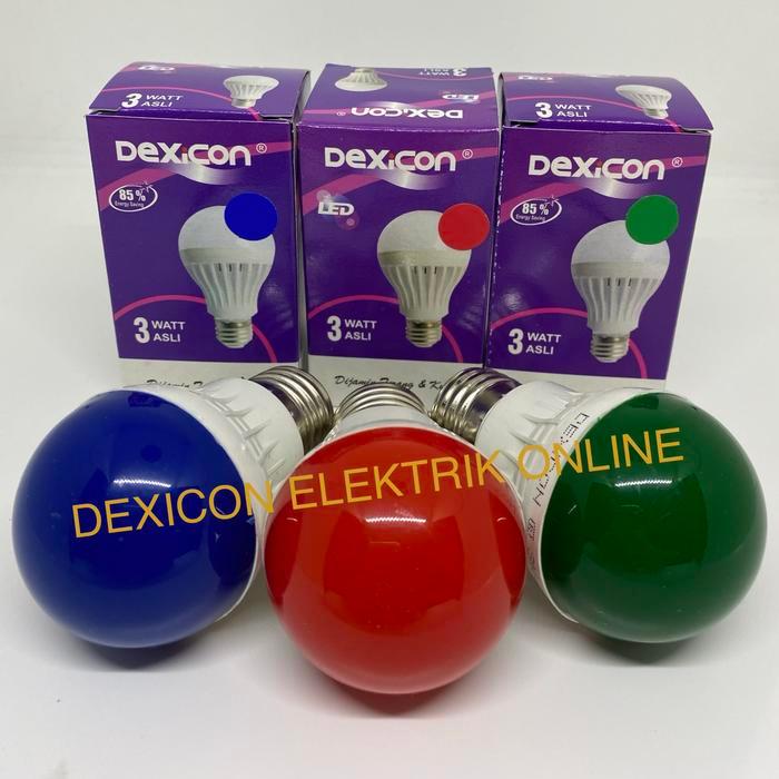 Lampu led 3 watt colour/lampu tidur led/lampu led warna/lampu murah