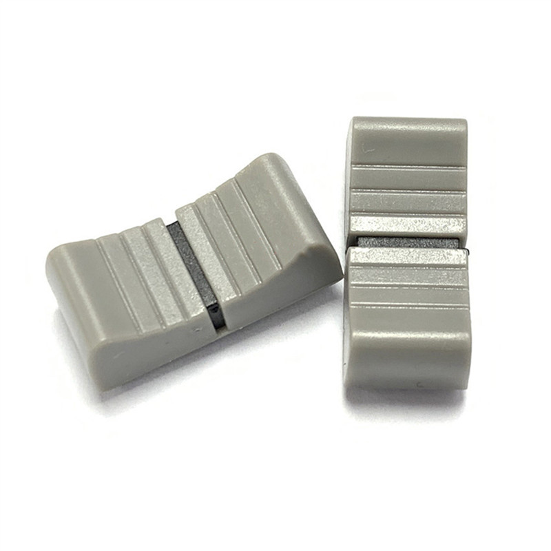 Y49A-80Pcs 24Mmx11mmx10mm Console Mixer Slider Fader Knobs Replacement For Potentiometer Gray Knob