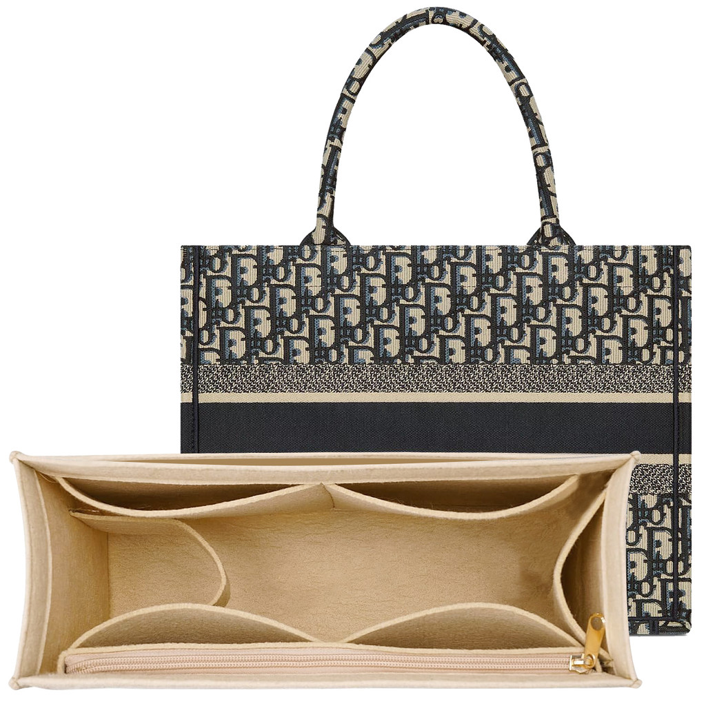 Purse Insert Organizer for dior book tote Small Bag Insert Premium Purse Felt Insert Multiple