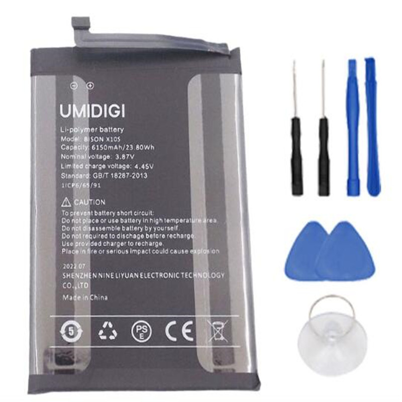 In stock for UMIDIGI bison 2 Pro battery 6150mAh for High capacity for UMIDIGI bison X10S battery