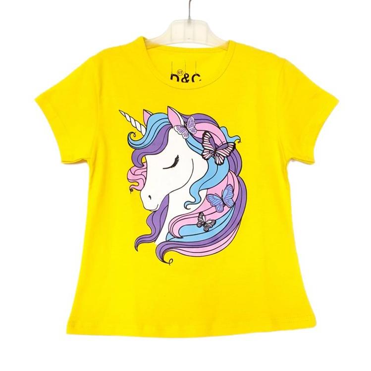 Kaos anak perempuan Kuning Unicorn / Baju anak / COD