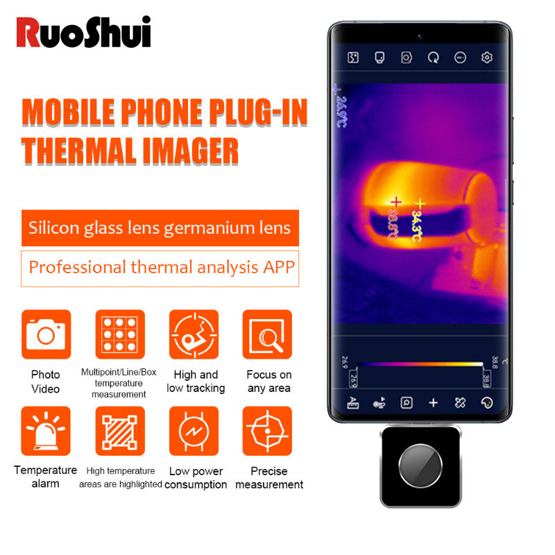 BELI SEKARANG Mobile Thermal Imager USB Thermal Imaging Camera Type-C VC328 Inspection Heat Loss Det