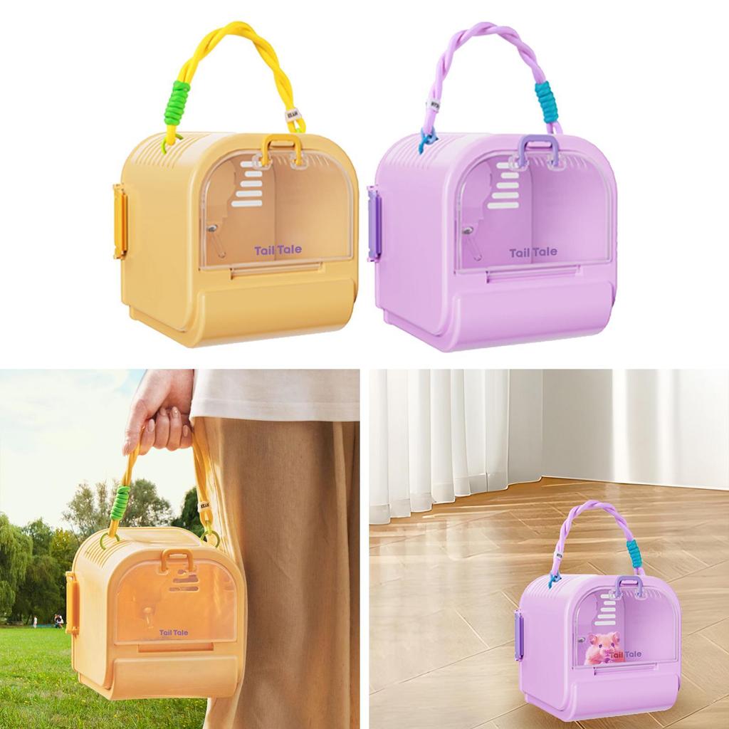 Hamster Carrier Cage with Vacuum Water Bottle Guinea Pig Cage Pet Outgoing Pet