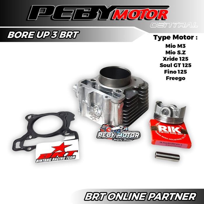 Paket Bore Up Brt 3 Mio M3 Freego Fino Xride Soul Gt 125 Blok Piston