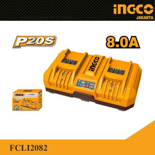 TERLARIS Dual Rapid Charger Cordless 20V (4A+4A) Cas Casan Baterai Baterry INGCO FCLI2082 SALE