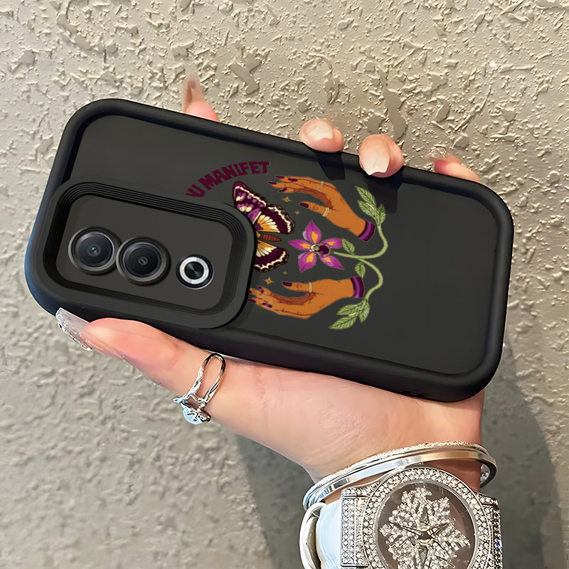 Casing Hp Untuk OPPO A3 Pro 5G A80 5G A3 4G A3 5G A3X 4G A3x 5G Case Casing pola Merawat kupu-kupu C