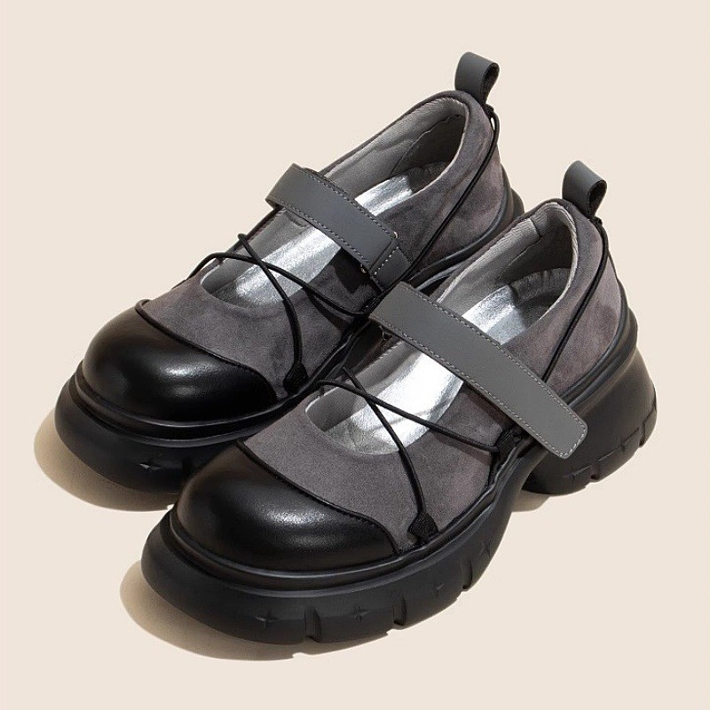 Retro Woman Shoes Casual Female Sneakers Clogs Platform Flats Modis All-Match Creepers Summer Cross