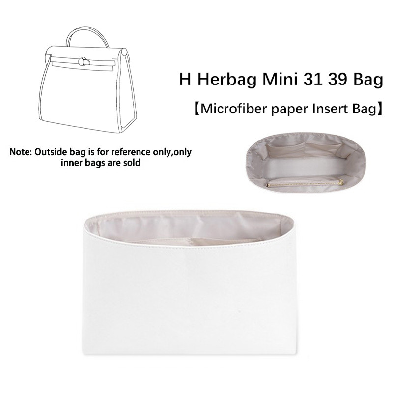 EverToner Fits For H-herbag Mini 31/39 Handbag Organizer Makeup Bag Insert Waterproof Microfiber