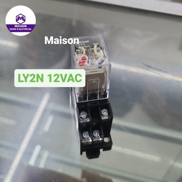 Omron Relay Ly2N 12Vac Japan Plus Socket 8 Pin / Ly2 12Vac Premium