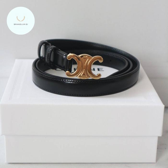 SIAPKIRIM Celine triomphe belt 1.8cm black ghw READY STOCK