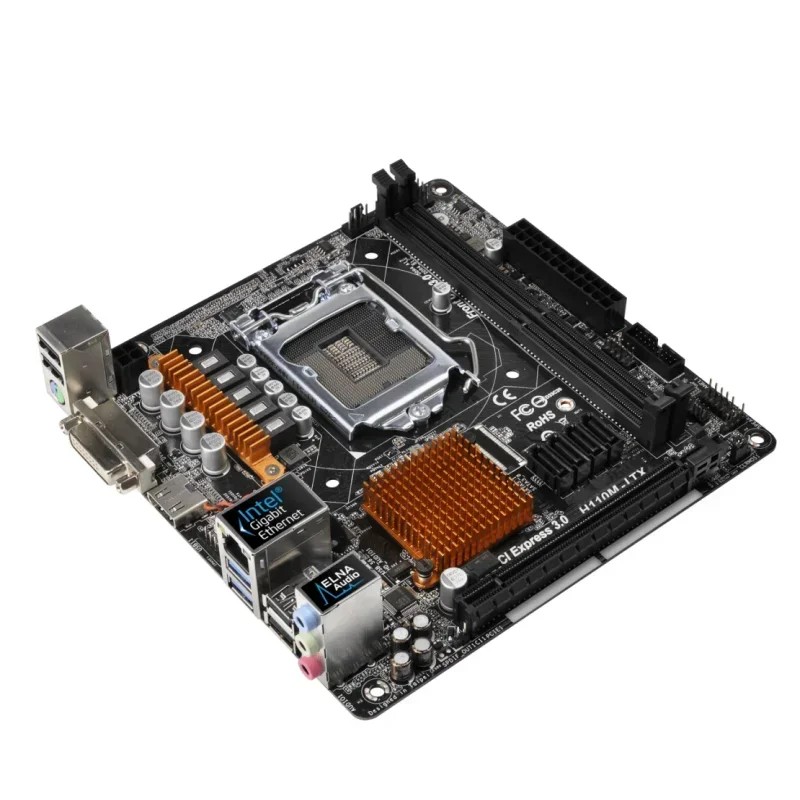 For Asrock H110M-ITX Motherboard H110 32GB LGA 1151 DDR4 Mini-ITX Mainboard 100% Tested Fast Ship