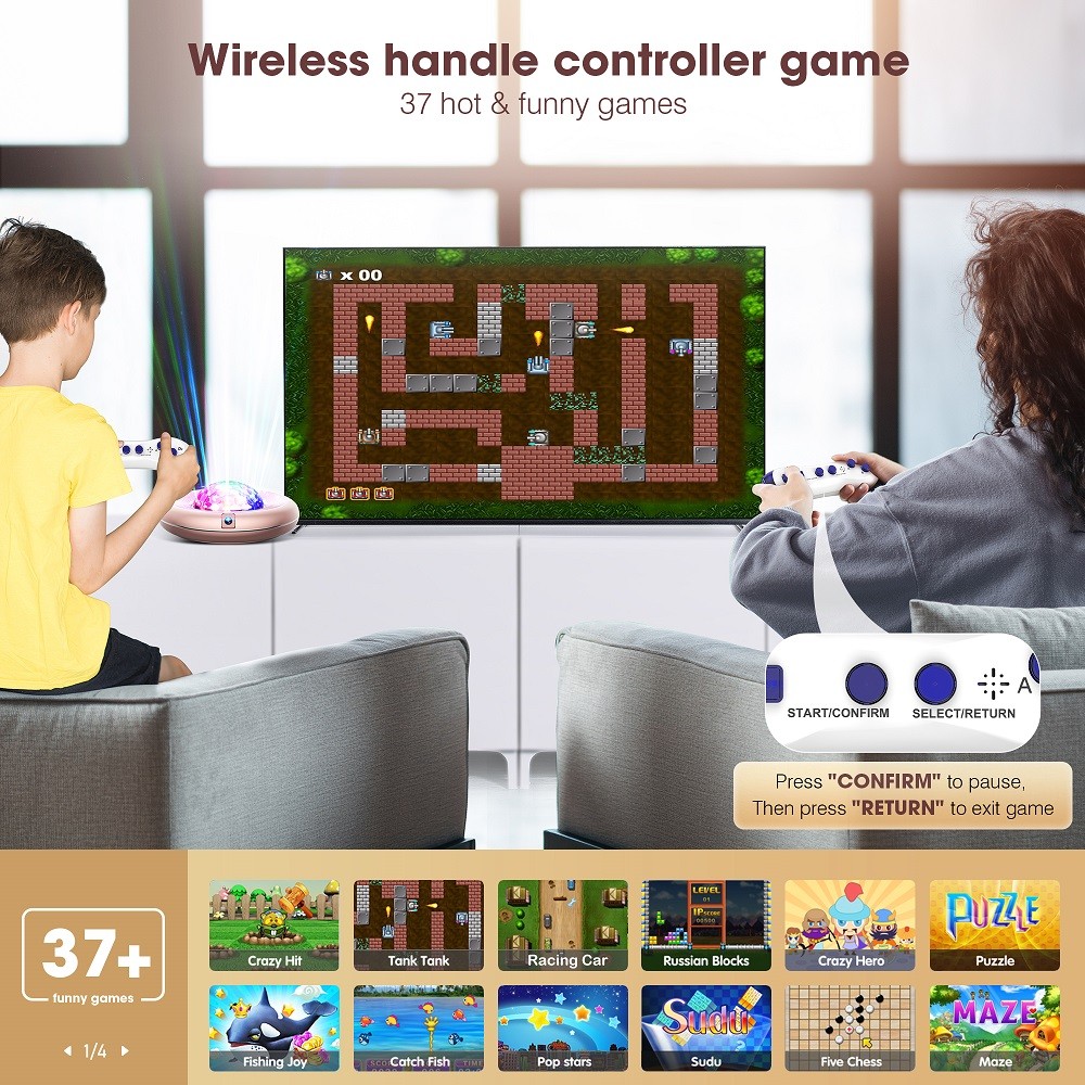 Dance Mat Game for TV/PC Family Sports Motion Sensing Game Double User with Two Wireless Handle