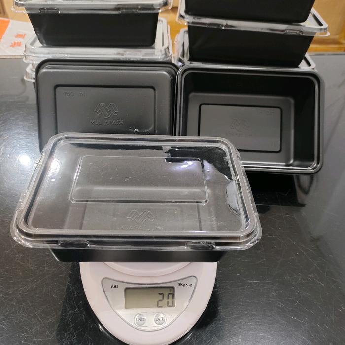 Mika Bento Thinwall 750ml +Tutup @25 / Kotak Makan Plastik Tanpa Sekat