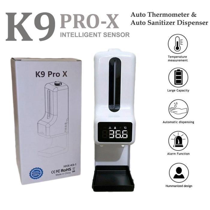 K9 Pro X, Wall Thermometer & Dispenser Hand Sanitizer 2 in 1